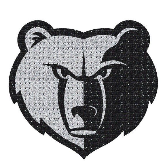 NBA Memphis Grizzlies Bling Emblem Adhesive Decal - Picture 1 of 1